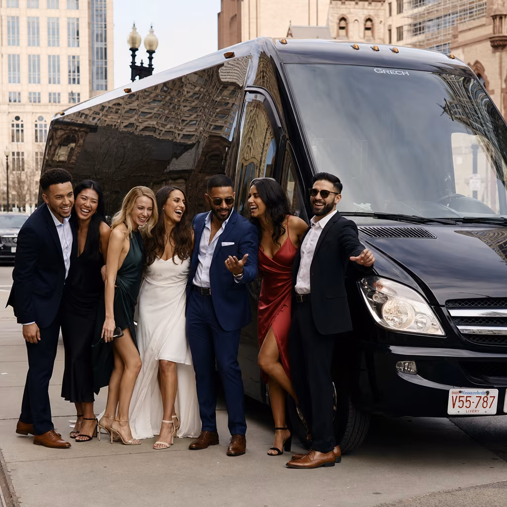 Bachelor and bachelorette party bus